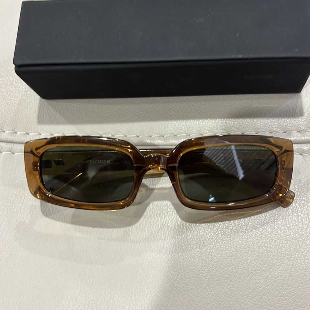 Le Specs Dynamite Tobacco Rectangle Sunglasses